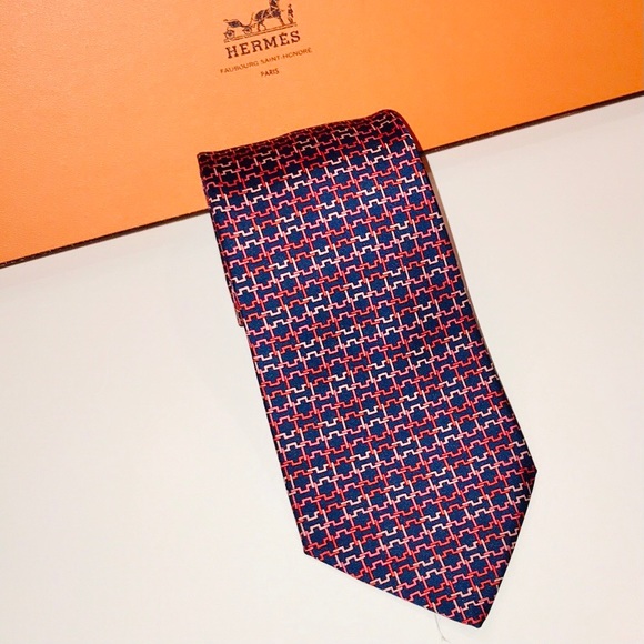 Hermes Other - Hermes Tie H Interlocking with Hermes Tie Box